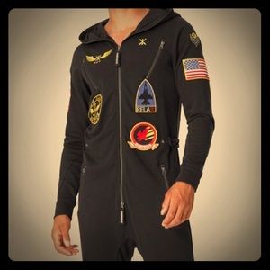 Aviator Onsie designer (S) but fits a large medium